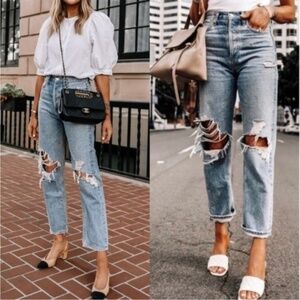 Agolde 90's Mid Rise Loose Fit Denim In Fall Out Size 30